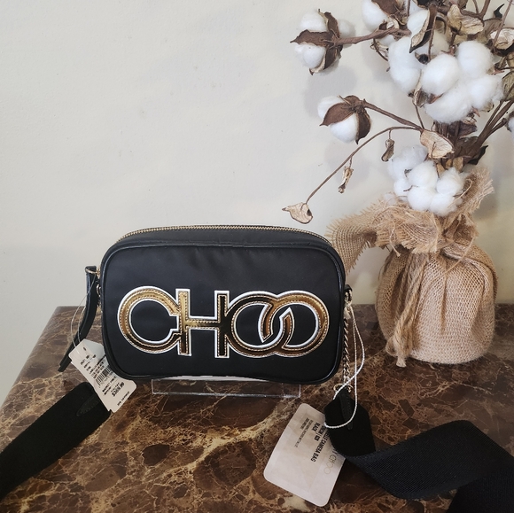 Jimmy Choo Black/Gold Larelle Camera Bag NWT - Picture 12 of 16